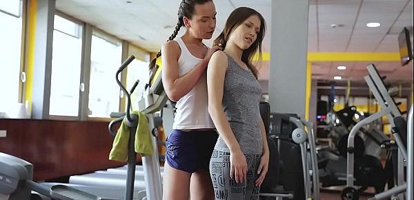 Slender cutie Ginger Fox visits fitness trainer Nataly Gold